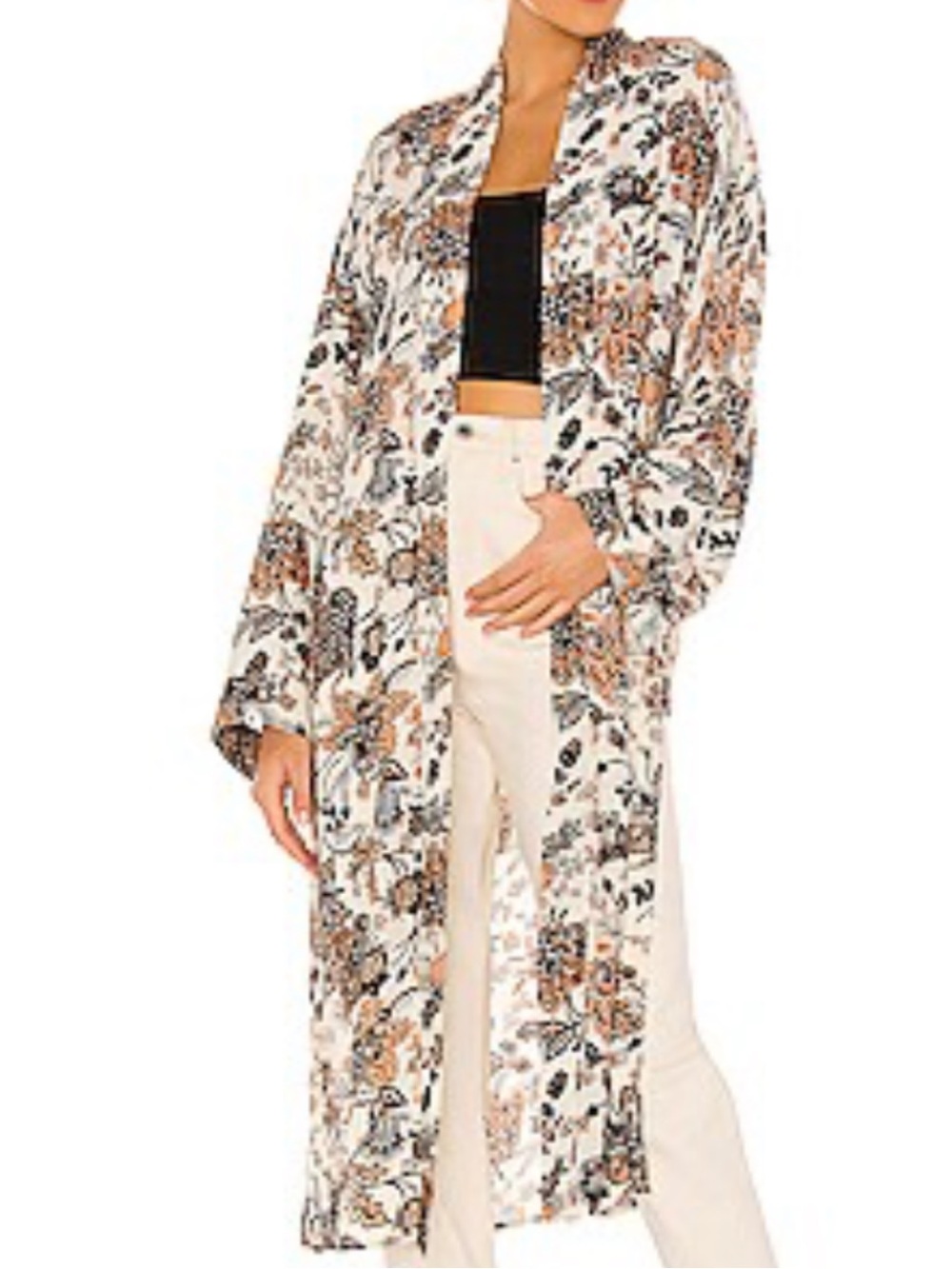 Free People Play It Cool Kimono Boho Duster Size L